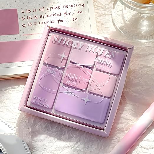 Pastel dreamy sticky notes box I To do list planner notes I 210 Sticky Notes Sheets