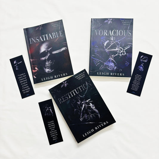 The Edge of Darkness Trilogy (Insatiable, Voracious, Restitution) by Leigh Rivers