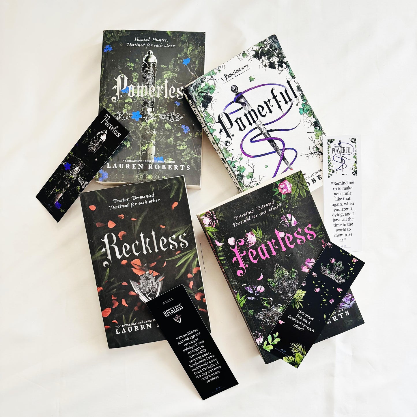 The Powerless Trilogy ( Powerless, Powerful, Reckless, Fearless) by Lauren Roberts