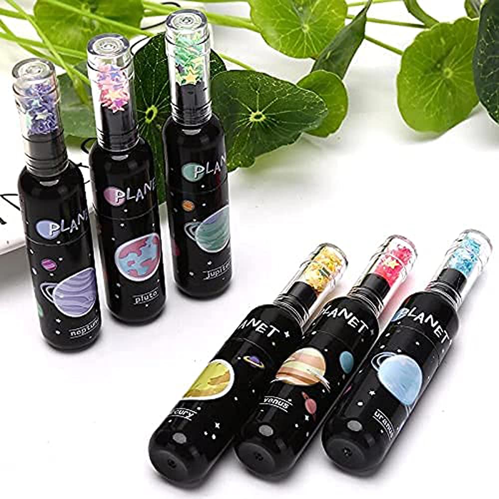 Space Theme Bottle Shape Highlighters | Set Of 6 | Planet Theme