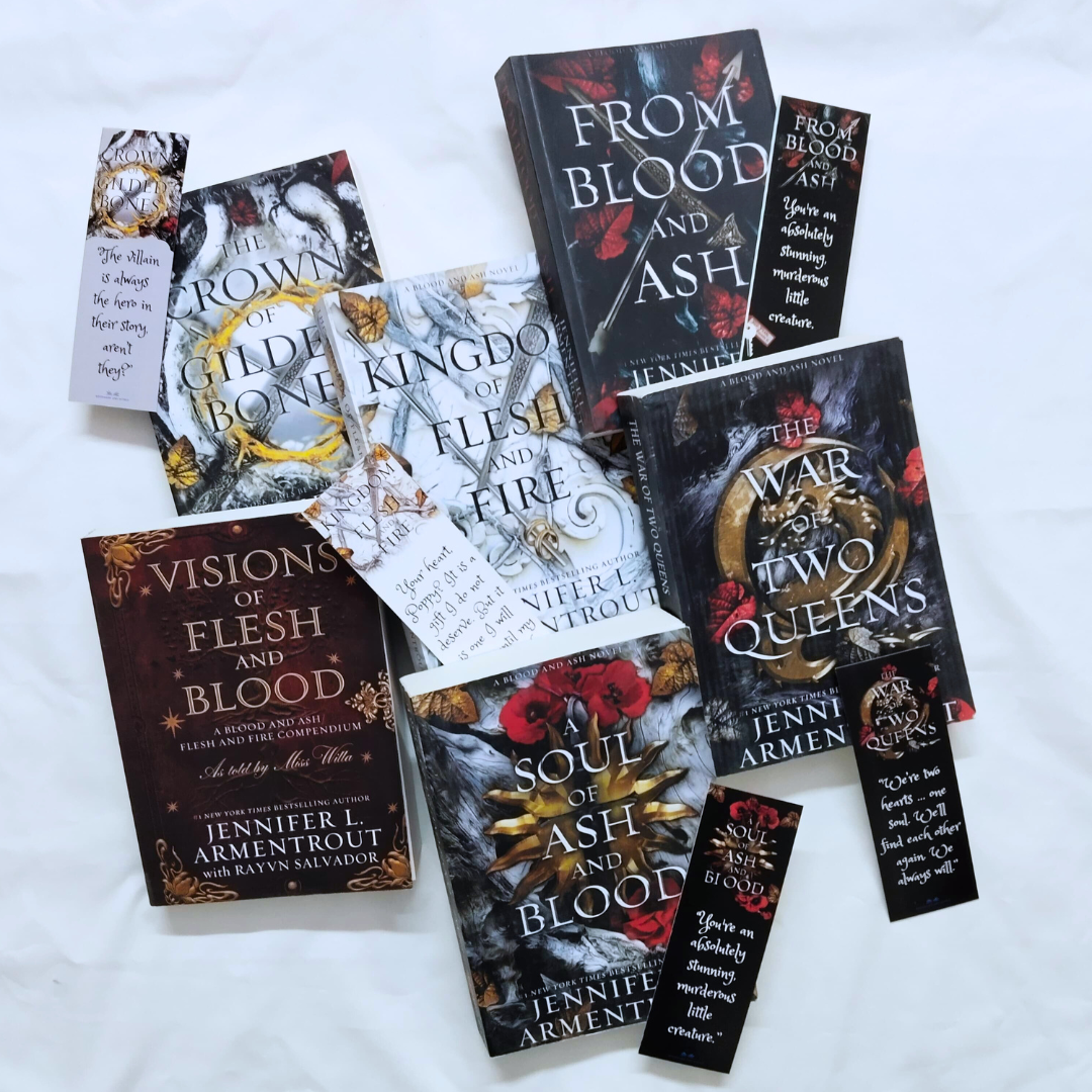 Blood and Ash Series ( From Blood and Ash,  A Kingdom of Flesh and Fire,  The Crown of Gilded Bones, The War of Two Queens,  A Soul of Ash and Blood) by Jennifer L. Armentrout