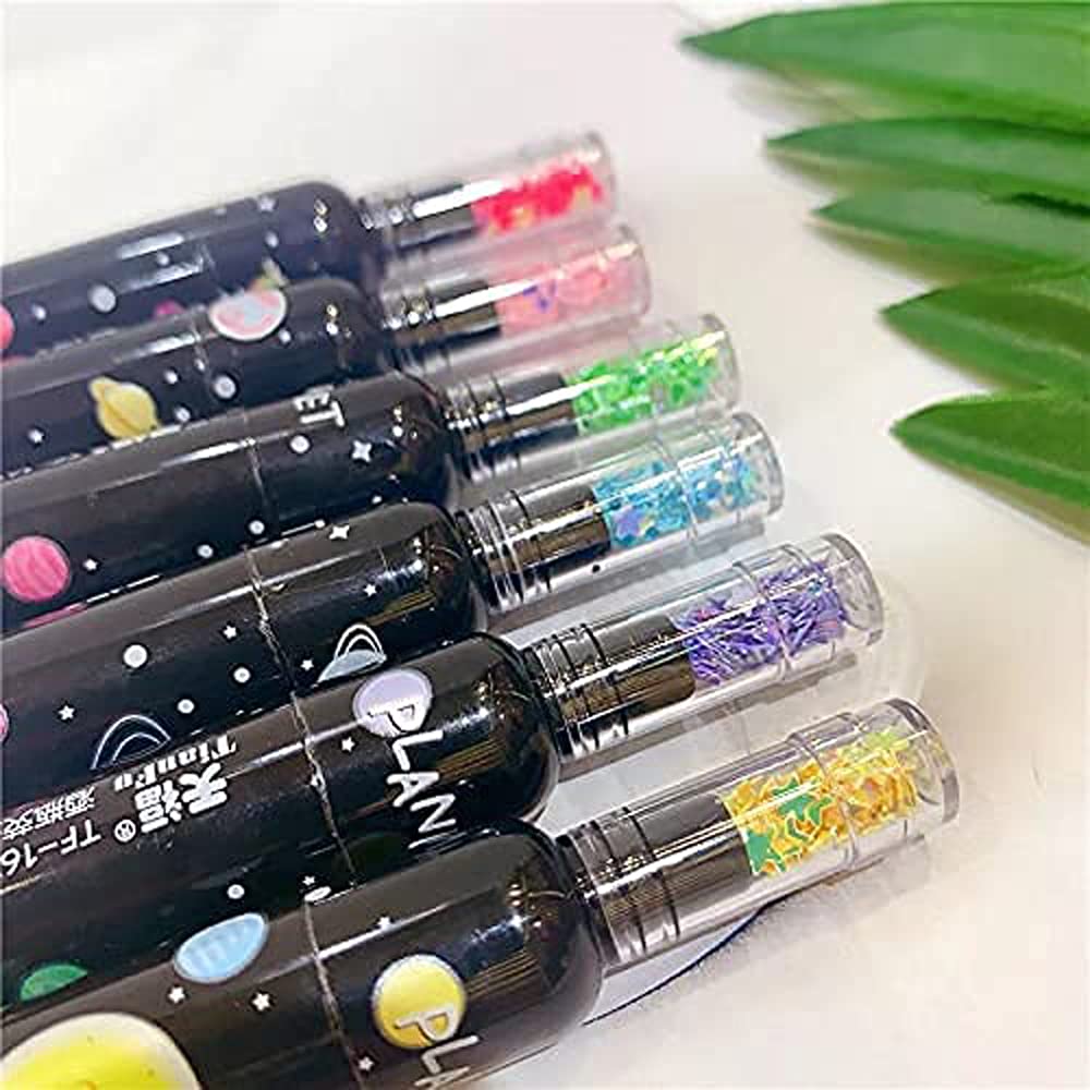 Space Theme Bottle Shape Highlighters | Set Of 6 | Planet Theme