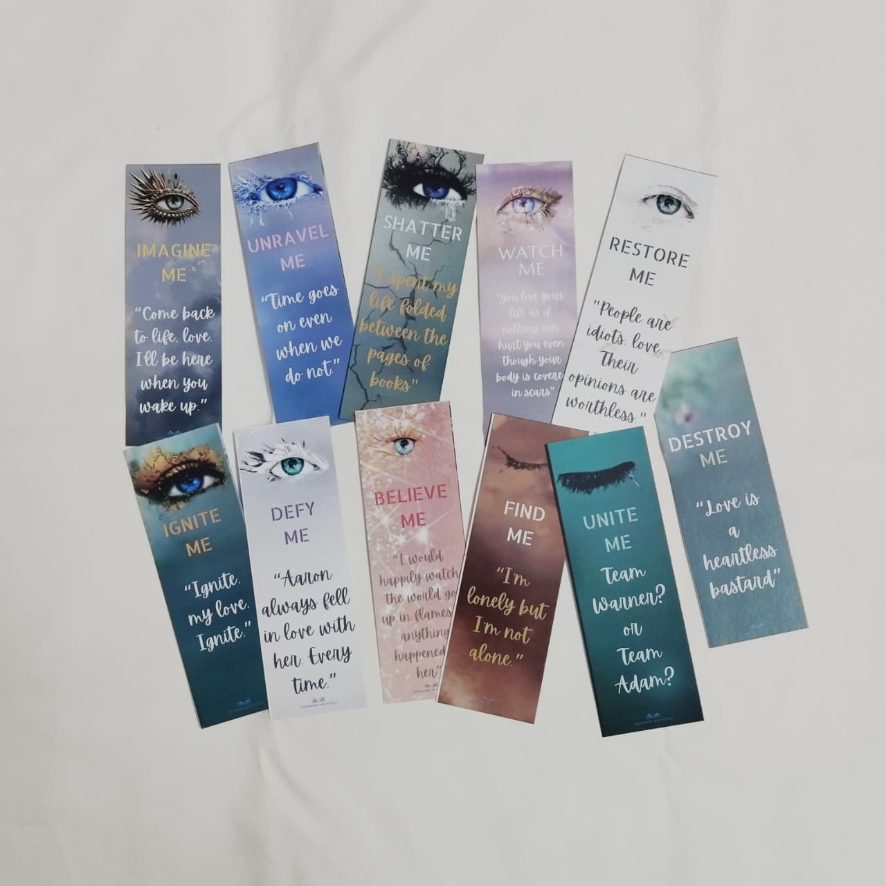 Shatter me Series Bookmarks