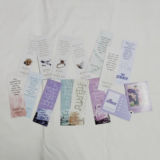 Ana Huang Bookmarks (Twisted Series, If Love Series, King of Sins Series, Striker)