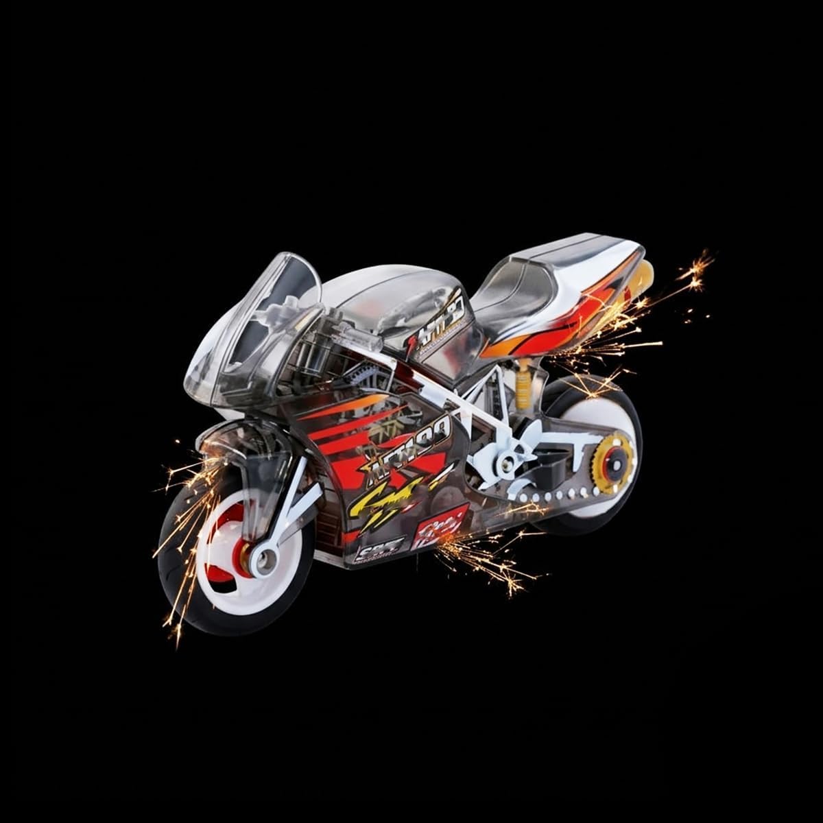 Sparkling Stunt Bike Toy Keychain for Kids