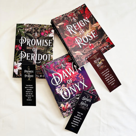 The Sacred Stones Trilogy ( A Dawn of Onyx, A Promise of Peridot, A Reign of Rose) by Kate Golden