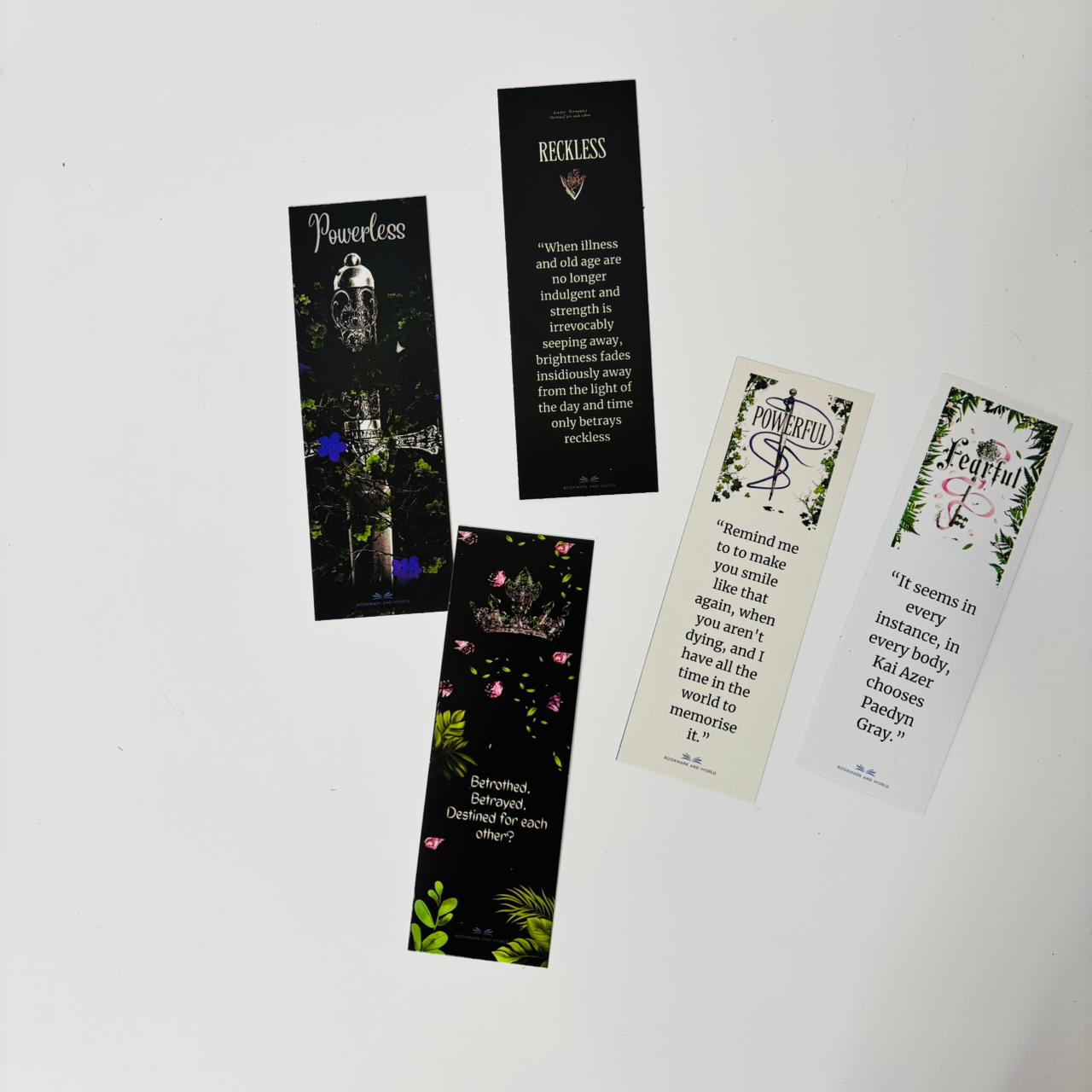 The Powerless Trilogy by Lauren Roberts Bookmarks