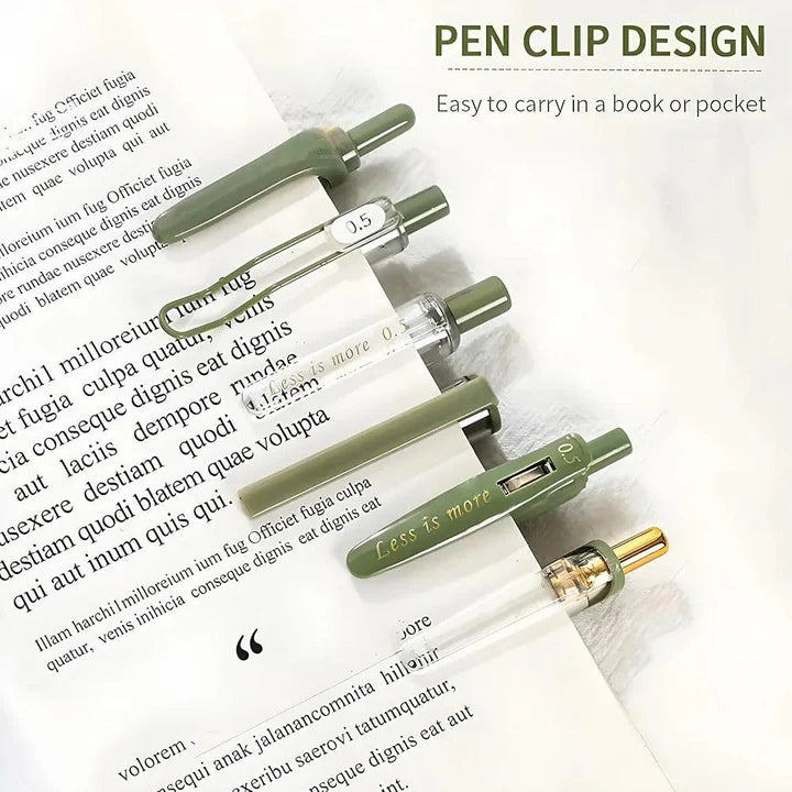 Aesthetic 6 in 1 Stationery Gel Pen Highlighter Set