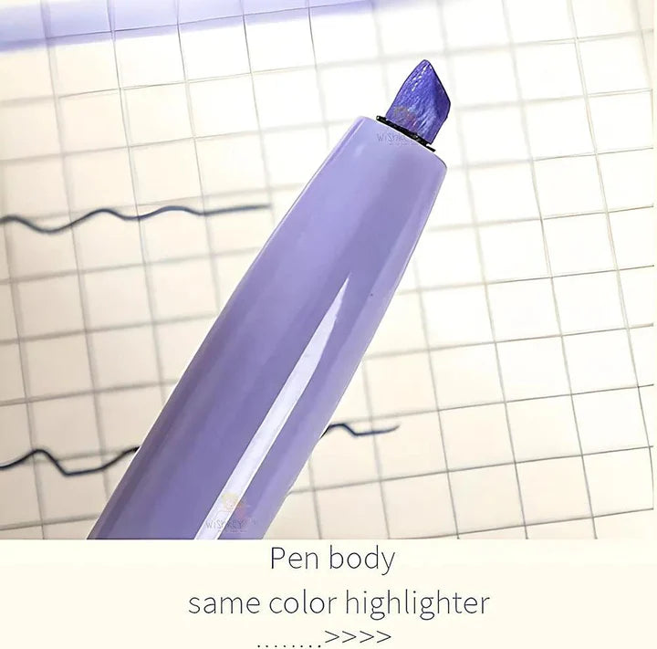 Aesthetic 6 in 1 Stationery Gel Pen Highlighter Set